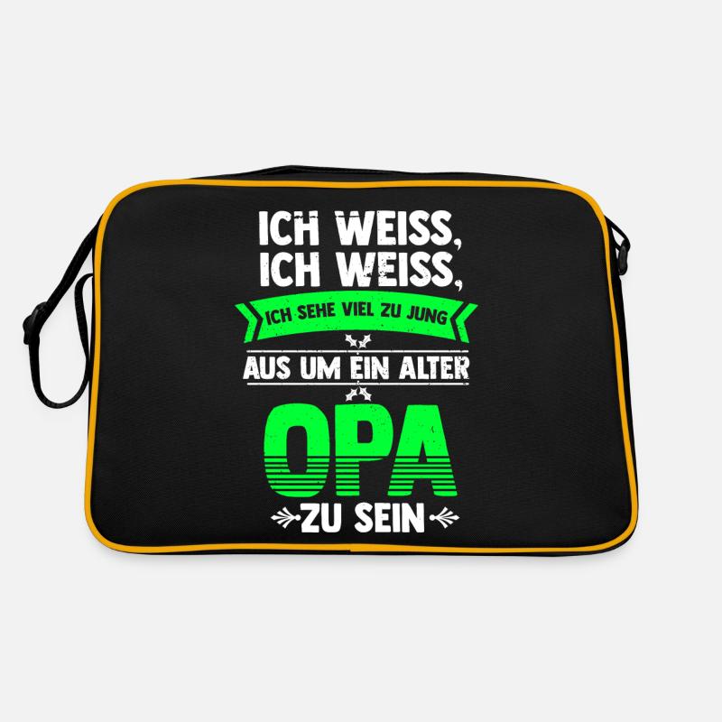 Viel zu jung als ein alter Opa zu sein Retro Tasche