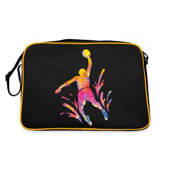 Basketteur Coloré Paint Slam Dunk Sports - Sac Retro - noir/or - Dos