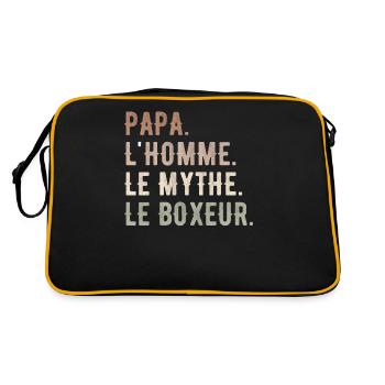 PAPA, L'HOMME, LE MYTHE, LE BOXEUR - Sac Retro - noir/or - Dos