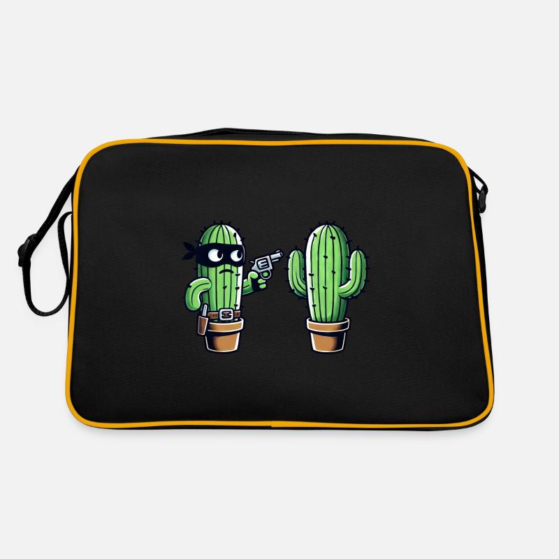 Funny Cactus Wild West Raid Retro Bag