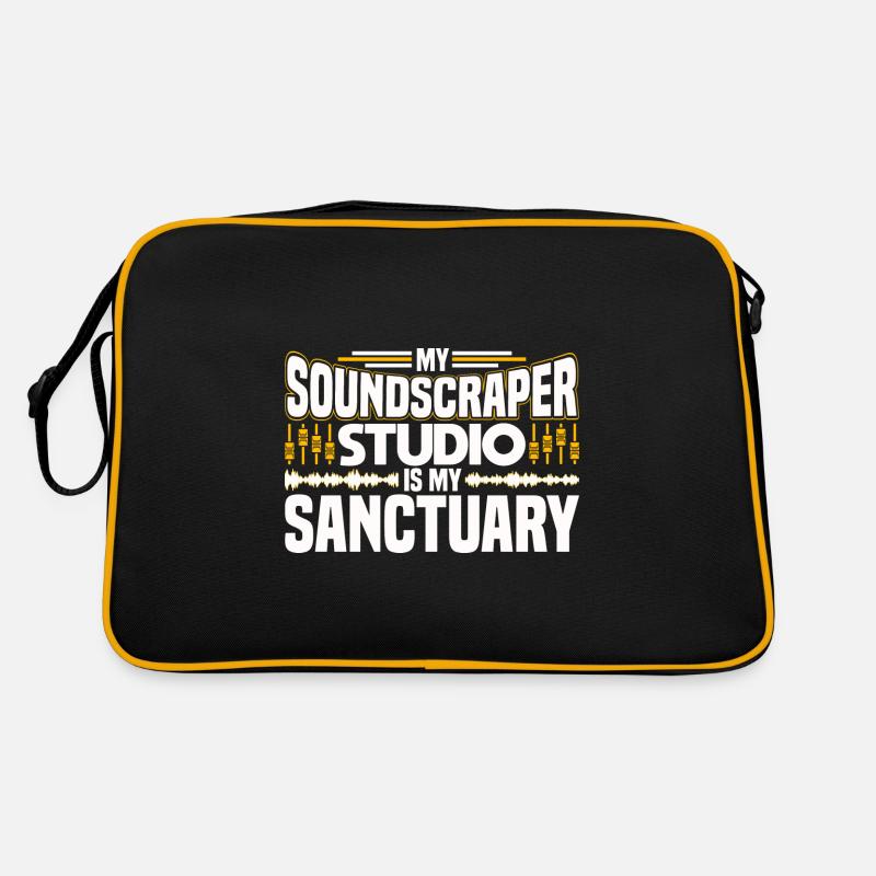 Soundscraper - Retro Tasche - Schwarz/Gold