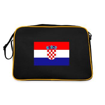 Croatie drapeau drapeau croate drapeau - Sac Retro - noir/or - Dos