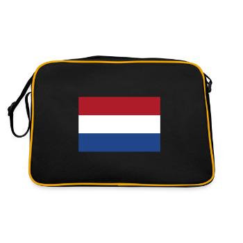 Netherlands Holland Dutch flag flag - Retro Bag - black/gold - Back