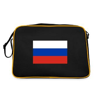 Russie drapeau russe drapeau - Sac Retro - noir/or - Dos