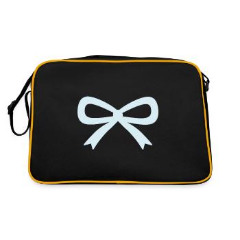 Light Blue Bow - Retro Bag - black/gold - Back