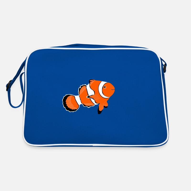 Clownfish Anemone Fish No.1 /orange white fish Retro Bag