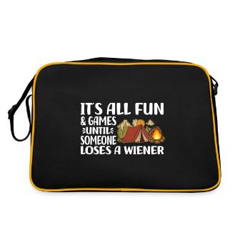 Camping Gift Ideas | Camper Holiday Campfire - Retro Bag - black/gold - Back