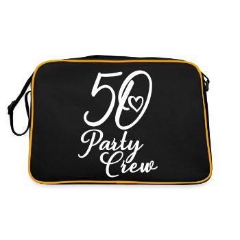 50 Party Crew 50th Birthday Party 50 Years Old - Retro Bag - black/gold - Back