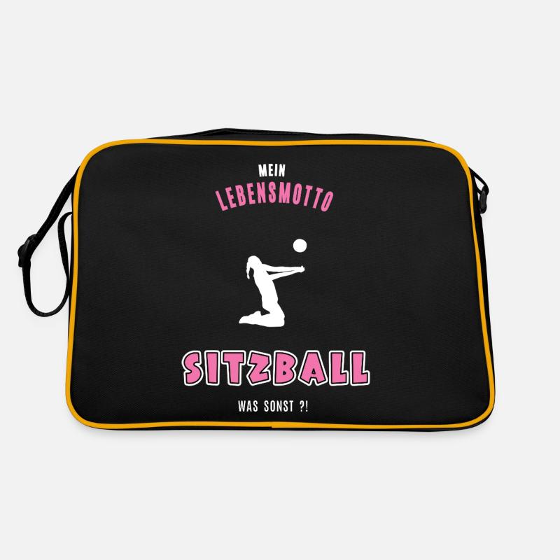 Sitzball Sitzballer Sitzballfan Sitzballspiel Retro Tasche
