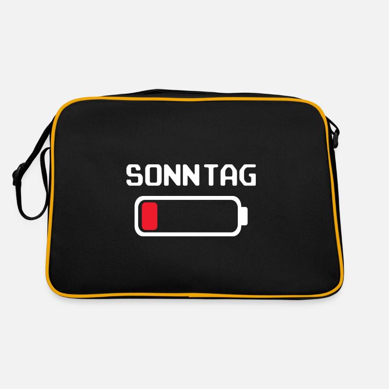 Sonntag Batterie leer Design Retro Tasche