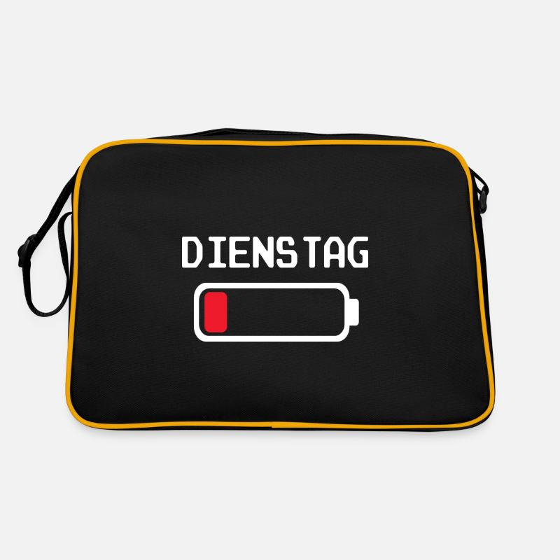 Dienstag Batterie leer Design Retro Tasche