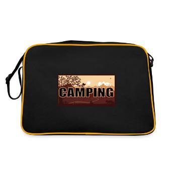 Camping cool dans la nature Design - Sac Retro - noir/or - Dos