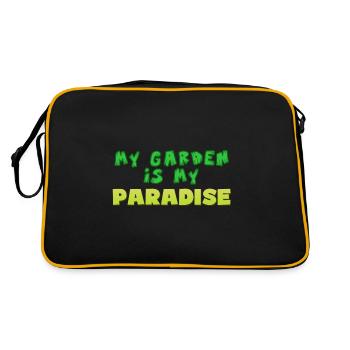 garden, my garden is my paradise - Garden Paradis - Retro Bag - black/gold - Back