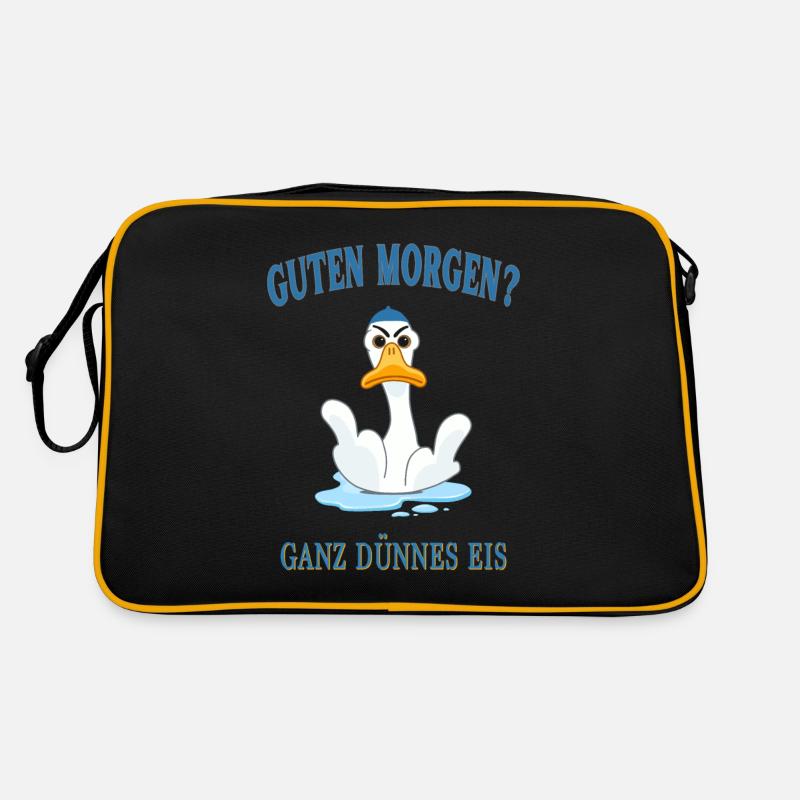 Guten Morgen? Ganz dünnes Eis. Retro Tasche