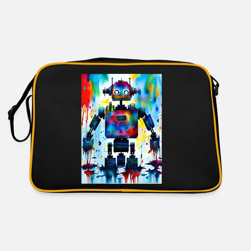 Art Robot Coloré Sac Retro