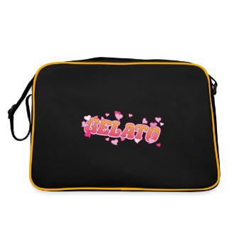 Glace fraîche avec motif de cœurs roses - Sac Retro - noir/or - Dos