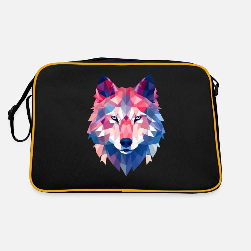 Geometrical Wolf Head Retro Bag