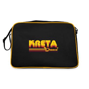 Crète: Design rétro estival - Sac Retro - noir/or - Dos