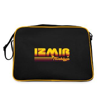 Izmir, summery design of the Turkish city - Retro Bag - black/gold - Back