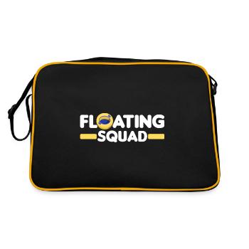 Wildwasser Rafting | Paddeln Schlauchboot Geschenk - Retro Tasche - Schwarz/Gold - Hinten