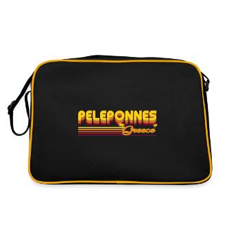Patras: design rétro méditerranéen - Sac Retro - noir/or - Dos