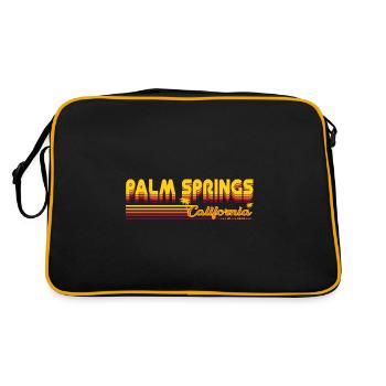 Palm Springs Kalifornien Retro und Vintage Design - Retro Tasche - Schwarz/Gold - Hinten
