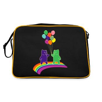 Kidcore Gummy Bears Balloons Rainbow Colors - Retro Bag - black/gold - Back