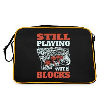 Still playing with blocks, Mechanics Engine Block - Retro Bag - black/gold - Back