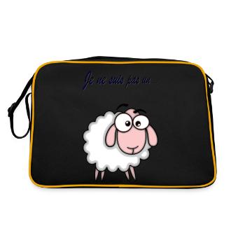 Je ne suis pas un mouton - Sac Retro - noir/or - Dos