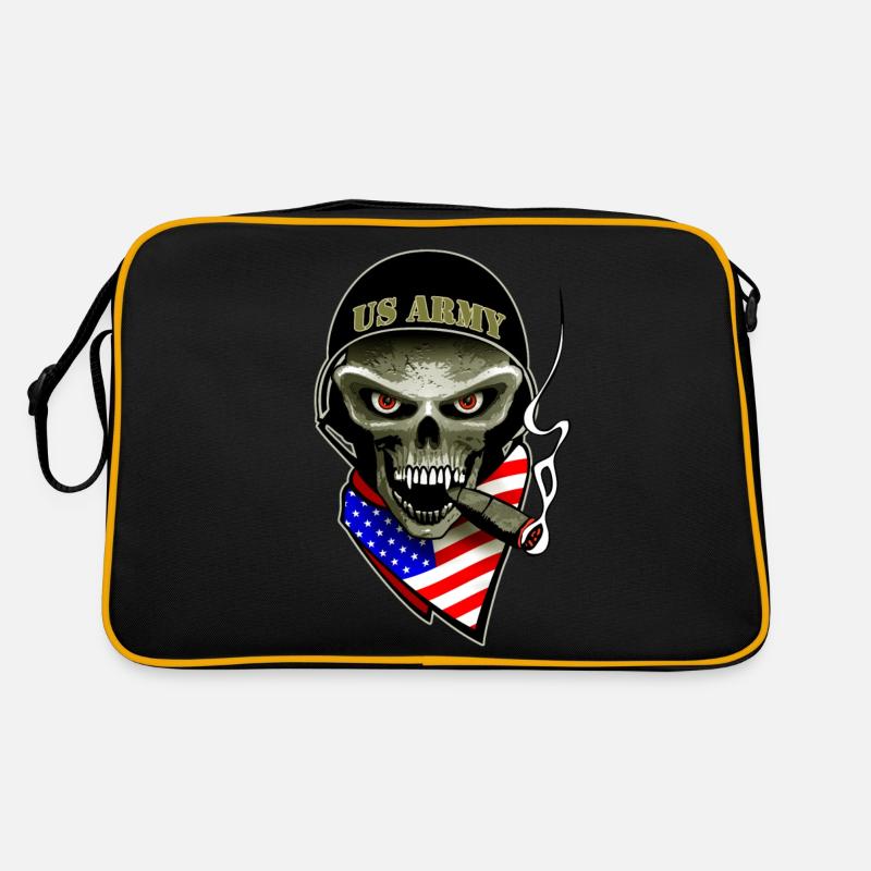us army Schädel Retro Tasche