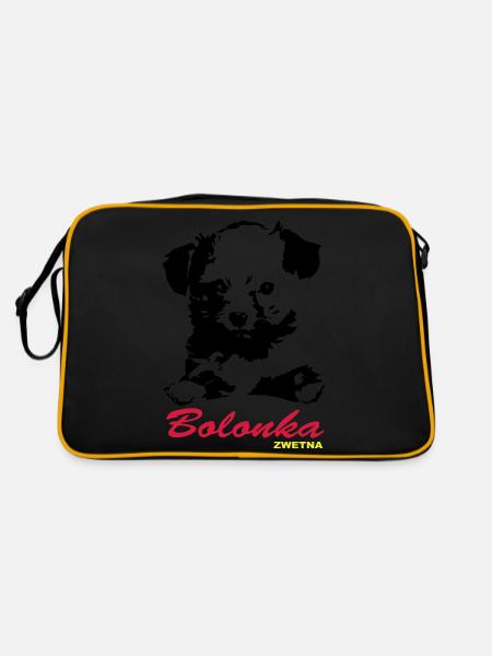 Bolonka Zwetna Design - Retro Tasche - Schwarz/Gold - Hinten