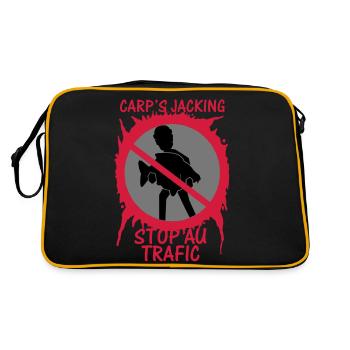 Stop traffic "CARP'S JACKING" - Retro Bag - black/gold - Back