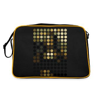 mona dots - Retro Tasche - Schwarz/Gold - Hinten