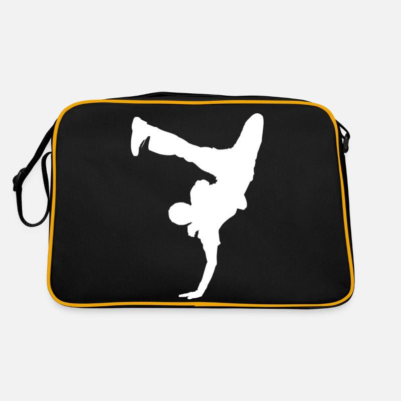 Breakdancer Handstand Geschenk Kinder Breakdancing - Retro Tasche - Schwarz/Gold