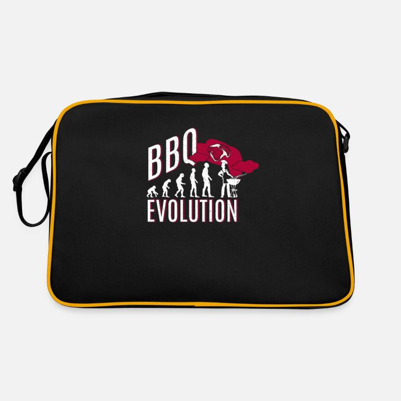 BBQ Evolution - Grillen - Retro Tasche - Schwarz/Gold