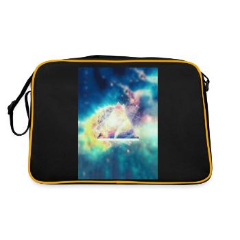 Geometrie Space Kunst (Hipster Green) - Handycase - Retro Bag - black/gold - Back
