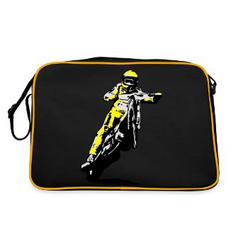 Speedway - Retro Tasche - Schwarz/Gold - Hinten