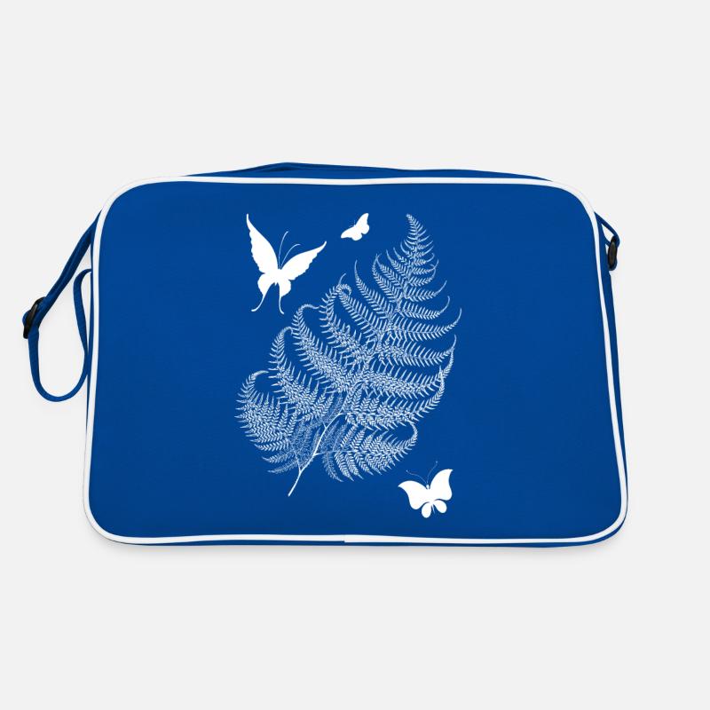 Farn Schmetterlinge Design Retro Tasche