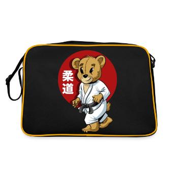 Judo kids mascot - Retro Bag - black/gold - Back