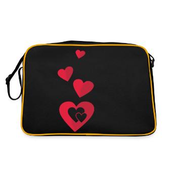 Hearts - Retro Bag - black/gold - Back