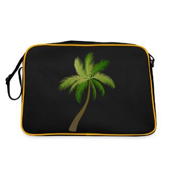 palm tree palm palms - Retro Bag - black/gold - Back