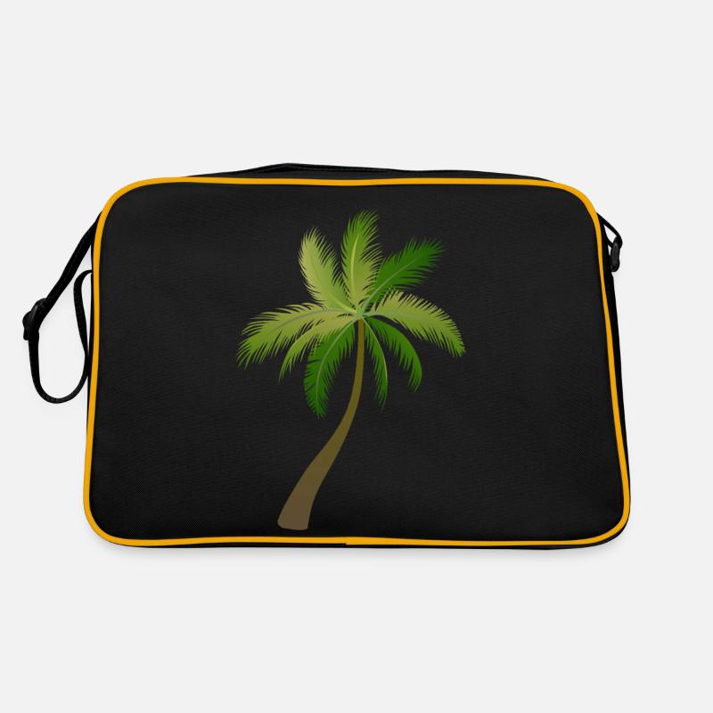 palmier arbre palmiers - Sac Retro - noir/or
