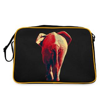 Éléphant d'Afrique - Sac Retro - noir/or - Dos