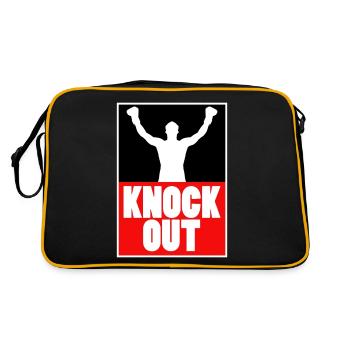 Boxing Knock Out Champion Boxer Sports Gift - Retro Bag - black/gold - Back