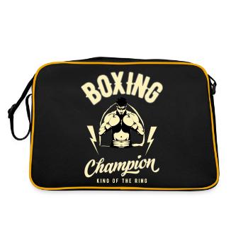 Boxing Champion Box-Sport Kampfsport Geschenk - Retro Tasche - Schwarz/Gold - Hinten