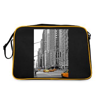 NYC Yellow Cabs Radio City - Sac Retro - noir/or - Dos