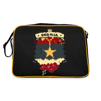 Serbie - Sac Retro - noir/or - Dos