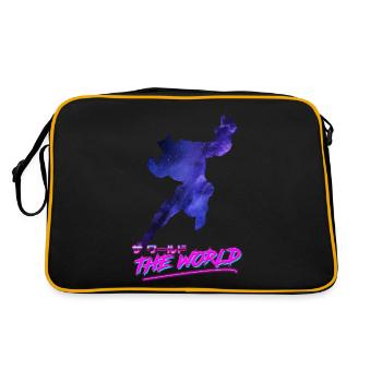 The World Outrun - Retro Tasche - Schwarz/Gold - Hinten