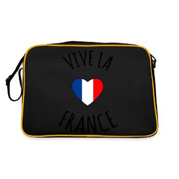Tshirt vive la france, vive la France - Sac Retro - noir/or - Dos