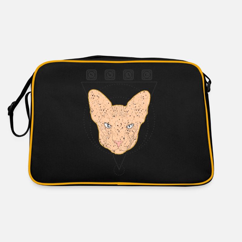 Sphinx Chat Égyptien Chat Sans Poils - Sac Retro - noir/or